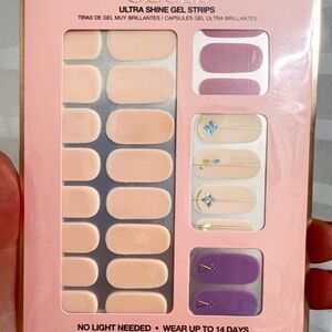 Dashing Diva Gloss Ultra Shine Gel Strips Nude & Lavender No Light Needed